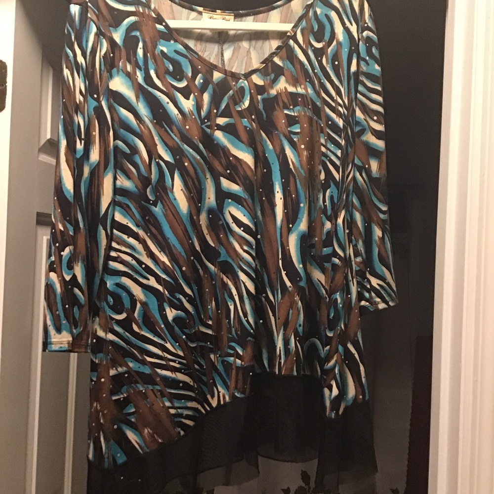 Polyester Spandex Sequenced Blouse